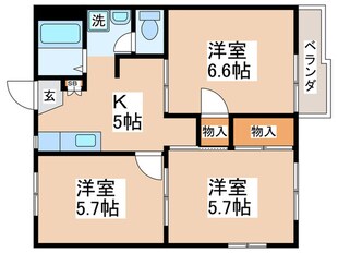 ブル－プラム長渕の物件間取画像